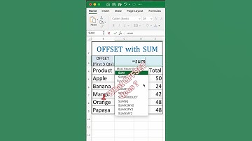 🔥 Excel Trick: SUM + OFFSET Like a Pro!  #excelformula #shorts #viralvideo #trendingshorts