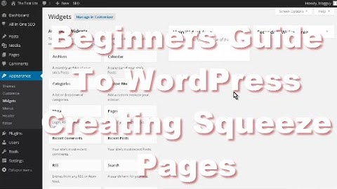 Beginners Guide to WordPress - Squeeze Page