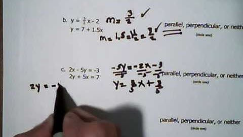 College Algebra  1.4(b)  Video # 1 parallel &  perpendicular lines