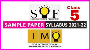 IMO, Class 5, sample paper 2021-22, Mathmatics Olympiad