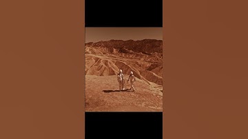 The uneven Martian Surface| Mars Surface and 2 astronauts walking| #Mars #shorts #solarsystem #space