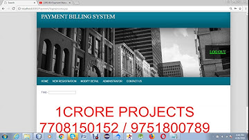 Bill Payment Management System Using Java (UPDATED)-1Crore Projects