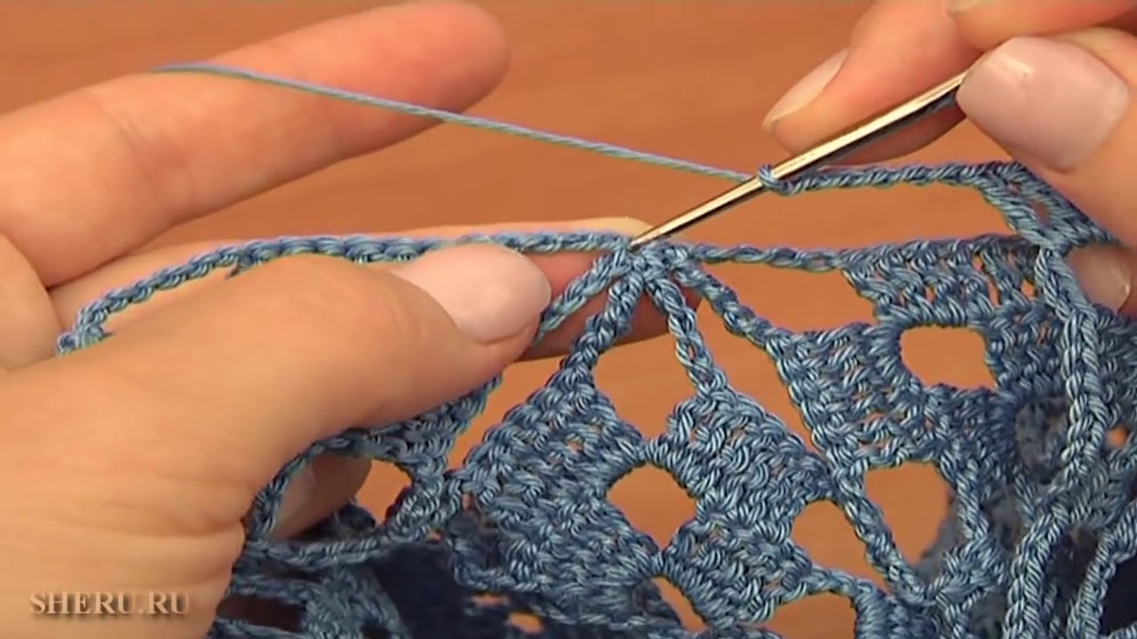 НЕЖНЕЙШАЯ АЖУРНАЯ СКАТЕРТЬ или САФЕТКА крючком Урок 20 часть 2 из 2