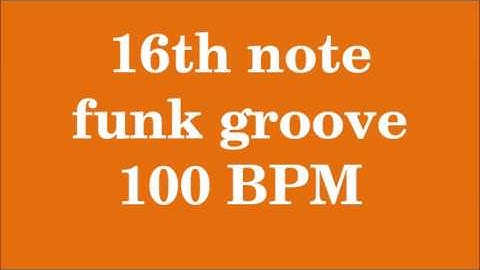Drum Loop for Practice 16th note funk groove 100 bpm