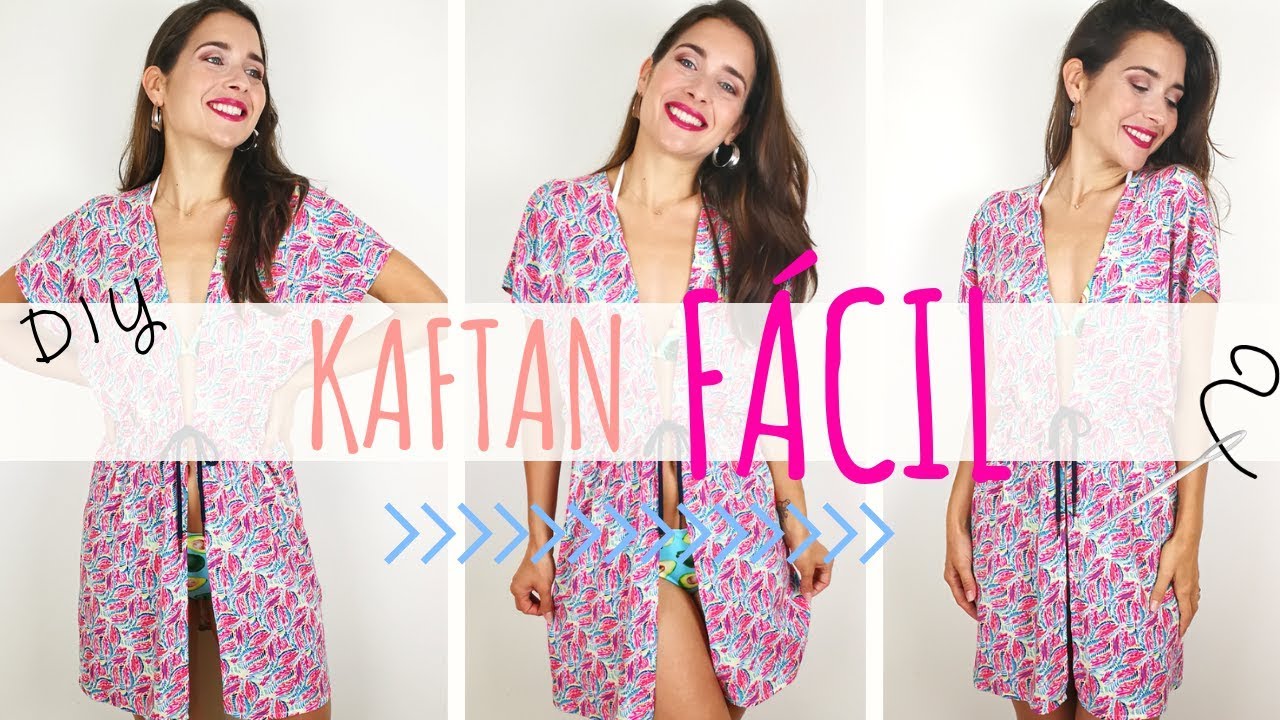 Cómo hacer un kaftan abierto con 2 rectángulos de | DIY kaftan - YouTube