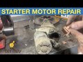 Daihatsu fourtrak starter motor repair, fitting a new contact set