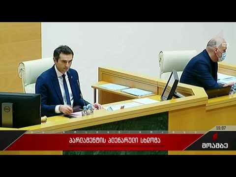 პარლამენტის პლენარული სხდომა