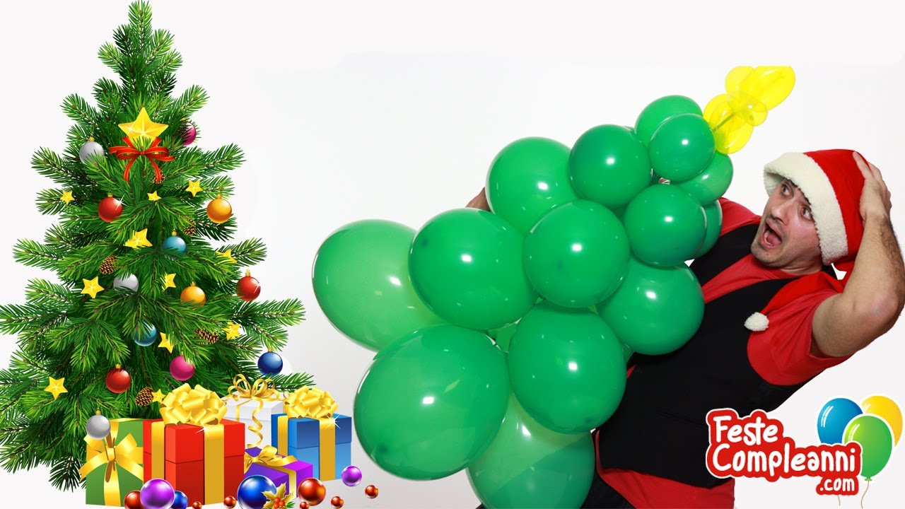 Decorazioni Natalizie Con Palloncini.Albero Di Natale Con Palloncini Decorazioni Natale Tutorial 49 Feste Compleanni Youtube