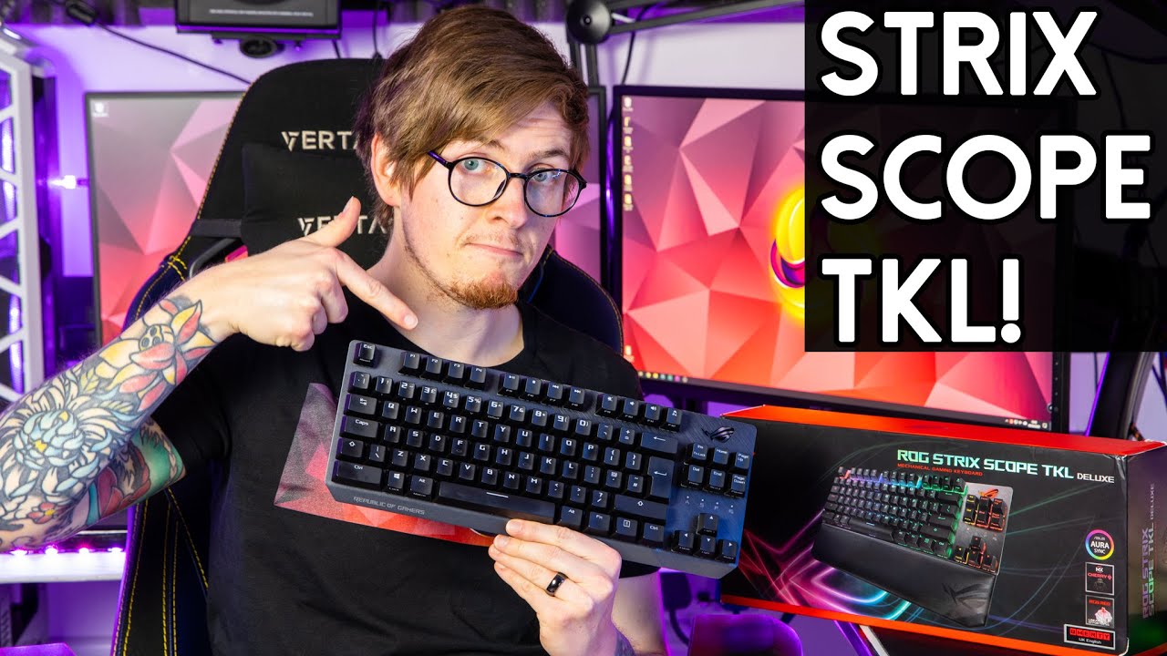ASUS RGB Mechanical Gaming Keyboard - ROG Strix Scope TKL | Cherry MX Brown  Switches | 2X Wider Ctrl Key for FPS Precision | Gaming Keyboard for PC
