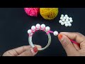 Amazing Craft Ideas with Wool - Hand Embroidery Easy Trick - DIY Woolen Flowers - Sewing Hack