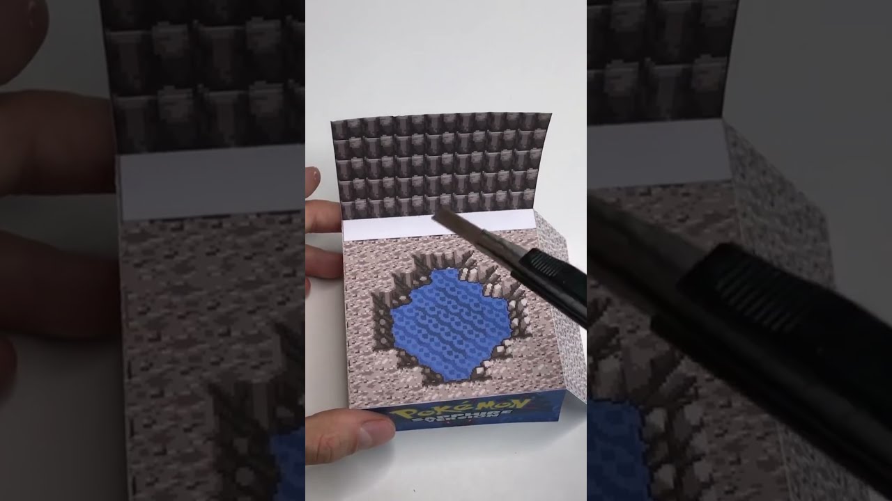 I made this famous Kyogre Pokemon Sapphire 3D Cube with only paper