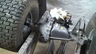 Demonstrating a Tractor Transaxle Test on the bench to illustrate testing on your riding mower