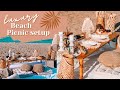 LUXURY BOHO BEACH PICNIC | all day setup & clean up with us!