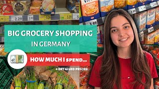 GROCERY SHOPPING IN GERMANY 💶 🛒🇩🇪 | Detailed Prices, How Much I Spend & Supermarket Tour!