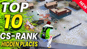 Top 10 Hidden Places For CS Rank in ( Bermuda Map ) | After New Season | CS Rank Push Tips And Trick