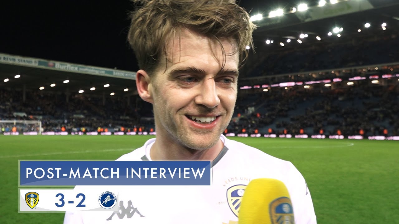 Post Match Interview Patrick Bamford Leeds United 3 2 Millwall Youtube