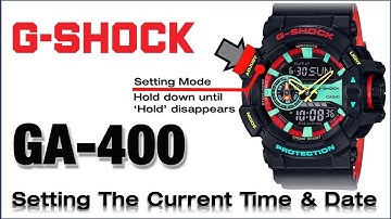 GA-400 G-SHOCK 5398 Set Time, Date, Home City,12/24H, Key operation tone, Illumination duration Demo