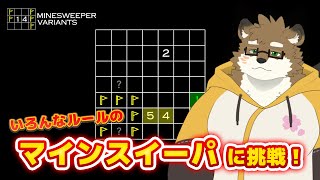【14 Minesweeper Variants】いろんなルールのマインスイーパに挑戦だっ！！！全部除去してやる！！！【守行清悟】