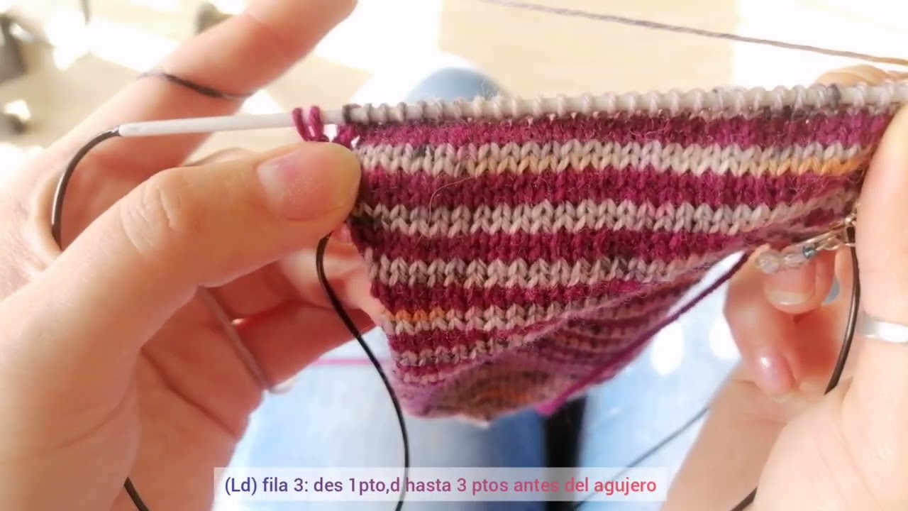 Sunshade socks: Sección 1 de talón tomate