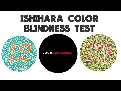 ISHIHARA COLOR BLINDNESS TEST | @JHUNADRIANLEE
