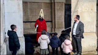 SUSPECTS RETURN again, they mock and DISRESPECTING the king’s guard at horse GUARDS