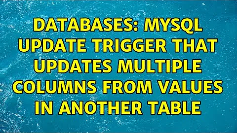 Databases: MySQL Update Trigger that updates multiple columns from values in another table