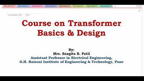 Course on Basics of Transformer & Design_Lecture 1
