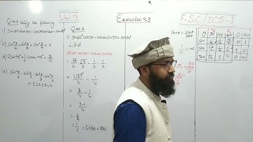 FSc ICS Part I Math Ex 9.3 Q1 #mathematics #fscpart1 #trigonometry