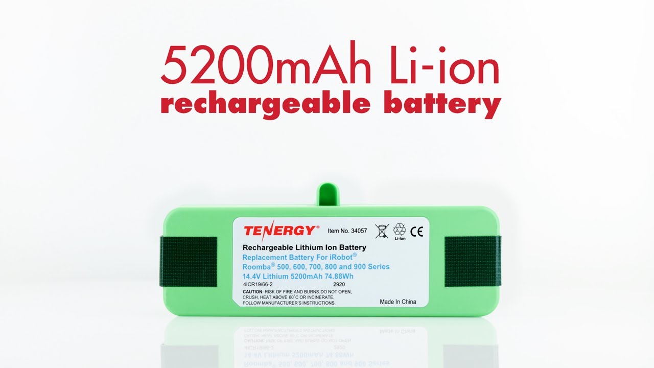 Tenergy NiMH 4500mAh iRobot Roomba replacement battery - Tenergy