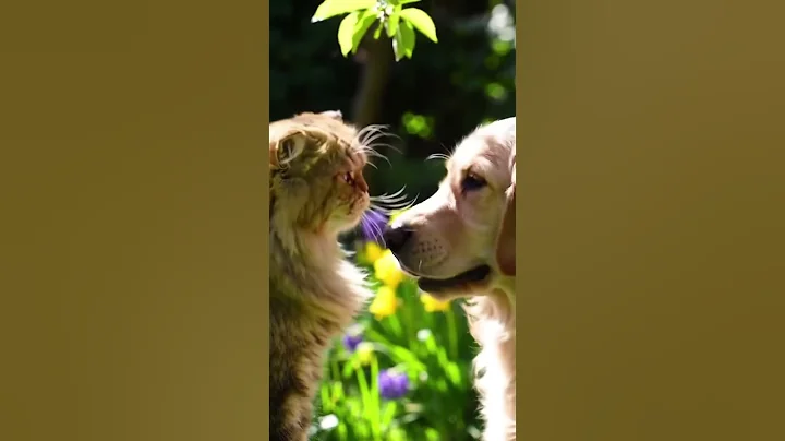 Watch the video about 🥶 The Heartwarming Bond Between Cat and Dog |Unlikely Best Friends #ytshorts #mainecoon #viralshorts
