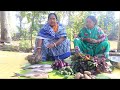 Rui Fish Curry Dal and Note Sakh Recipe / Village Food Recipes.