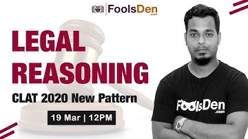 Legal Reasoning | CLAT 2020 New Pattern || FoolsDen | Bala Sir
