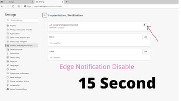 How To Disable Notifications On Microsoft Edge Browser