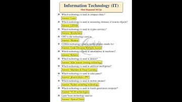 Information Technology - Most Repeated MCQs #subscribe #shorts #grow