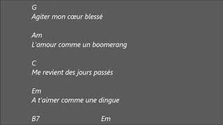 Le boomerang .  Serge Gainsbourg .  Karaoké d accords pour guitare