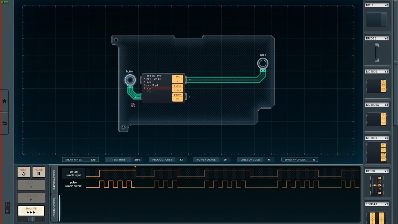 【SHENZHEN I/O】おっさんのプログラミングゲー実況 2コンポーネント目 基礎 条件分岐のやり方 YouTube