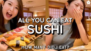 All-you-can-eat SUSHI 🍣 Hina Sushi Nishiginza | *Unlimited* Sushi Mukbang