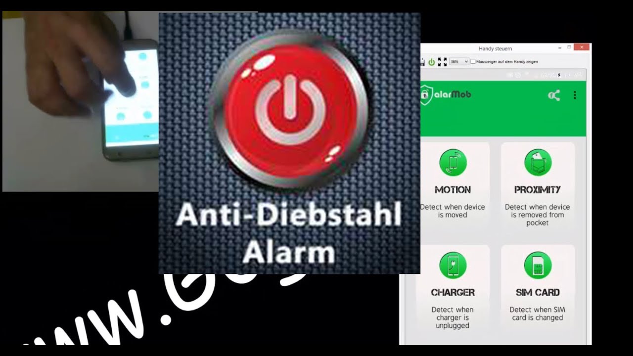 Anti Diebstahl Alarm Android App Smartphone Youtube