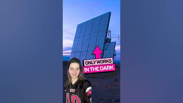 Solar Panels that only work in the DARK!