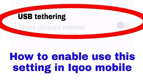 Iqoo phone USB tethering setting on/use।Iqoo mobile me USB tethering setting on/use kaise kare