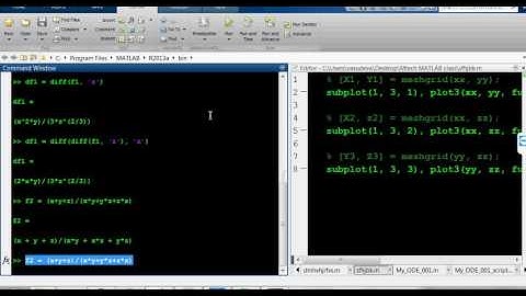 MATLAB symbolic differentation, integration and using dsolve to solve differential equations