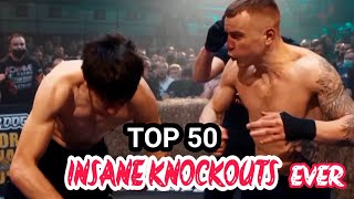 Top 50 Insane One Punch & Head kick  Knockouts | MMA , Kick Boxing , Muay Thai, Bareknuckle