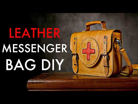 Leather Messenger Bag - 4K Tutorial and Pattern Download