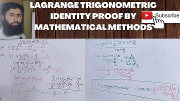 LAGRANGE T.I PROOF. ||COMPLETE CONCEPT||