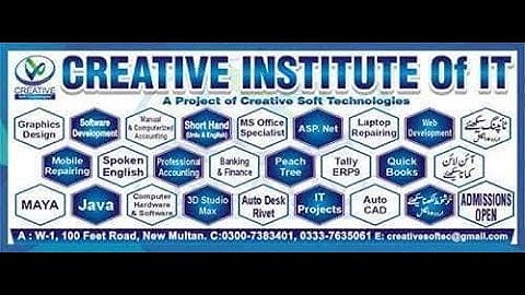 Creative Institute of IT, Multan Pakistan, Best Platform to become an IT Professional