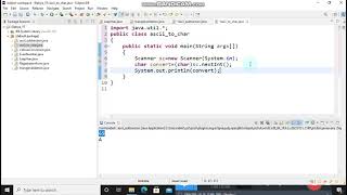 Practicing Java- Conversion of ASCII to Character screenshot 4