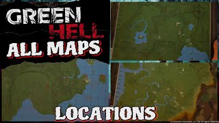 All Maps Locations Green Hell For Console S Story Survival Mode Youtube