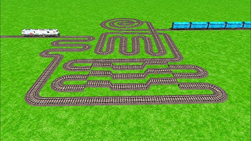 AI TRAINS RUNNING FOR SQUARE SPRINGS RAILROAD TRACKS ZIG ZAG TRACKS/  #railway #trainvideo 
