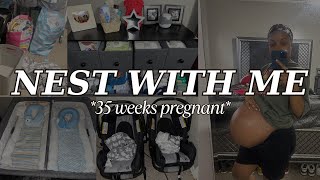 NEST WITH ME AT 36 WEEKS PREGNANT | TWIN MOM #nesting #pregnancy