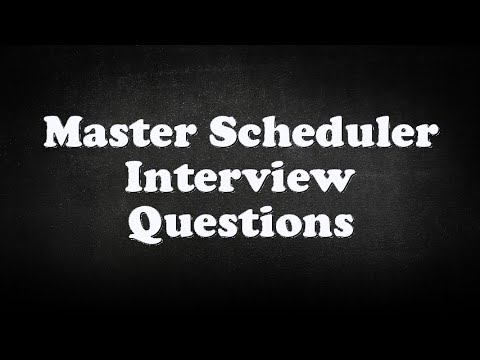 master scheduler master scheduler